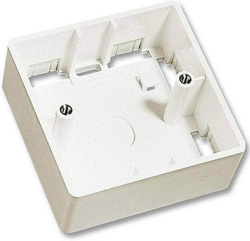 Pattress box 47mm deep white - box,