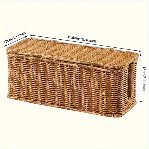 Handwoven cable management box - handwoven,