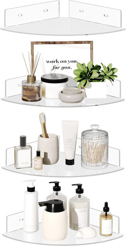 Pack acrylic corner shelves - pack,