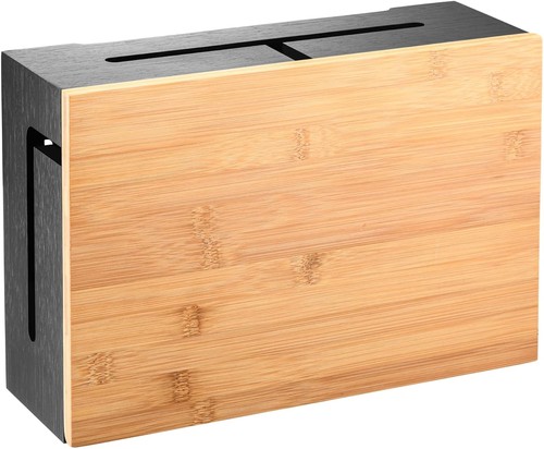 Bamboo cable management box - cable,